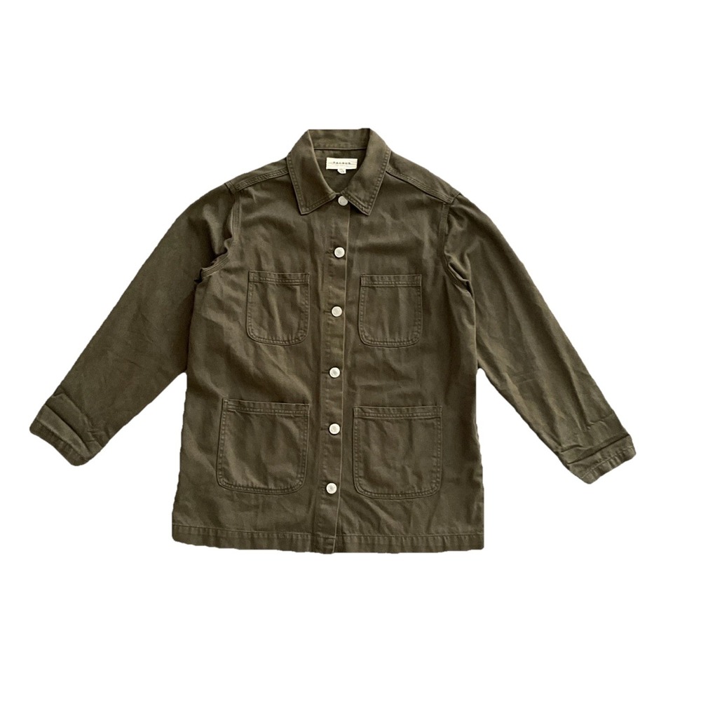 PacSun Olive Green Oversized Utility Chore Jacket Cotton Womens XS/S Workwear